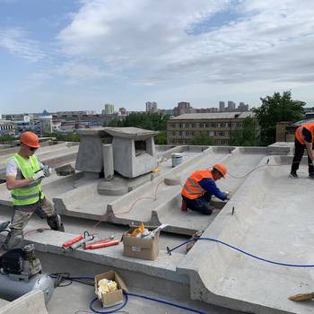 При ремонте лотковых крыш предусмотрено использование новой технологии